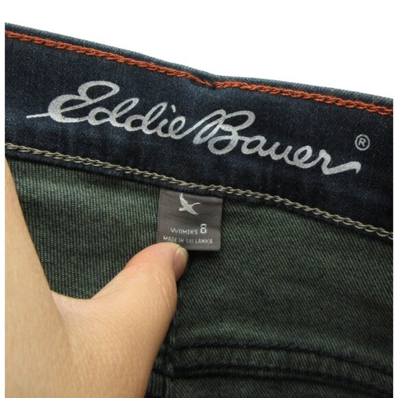 Eddie Bauer Jeans 8 Slightly Curvy Slim Straight High Rise Tencel NEW - Picture 11 of 14